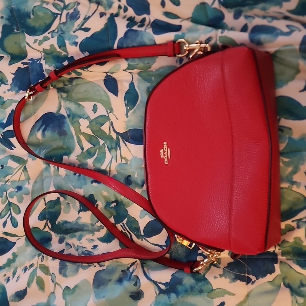 Red Coach cross body bag